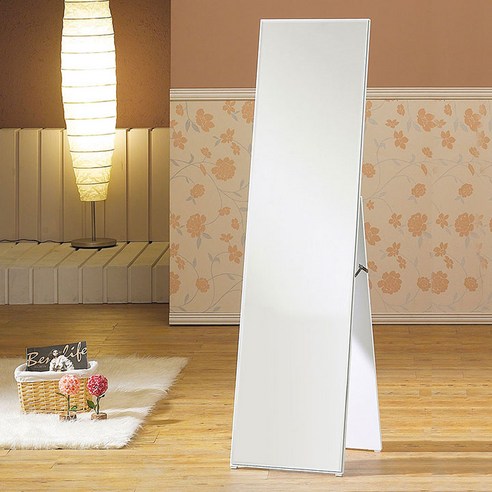 우드웰 스탠드형 패션 전신거울 400 x 1560 mm, 화이트