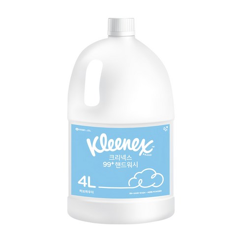 크리넥스 99 플러스 핸드워시 리필 허브파우더, 4L, 1개