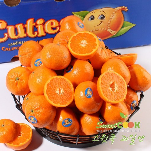 스윗쿡 과일앤 미국산 썬키스트 큐티스 만다린 귤, 1개, 2kg