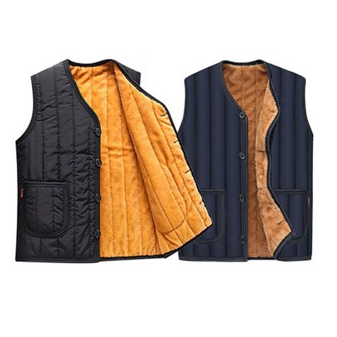 따뜻한 융털과 기모 소재가 겨울을 따뜻하게 만들어 주는 빅사이즈 패딩 조끼