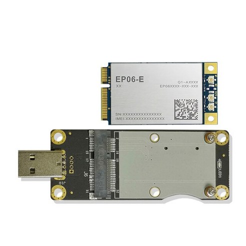 Quectel EP06-E LTE 어드밴스드 Cat-6 모듈 미니 pcie USB 어댑터 보드 38dbi 고이득 SMA 수 4G 안테나 15cm U.FL 피그테일, 02 Package B