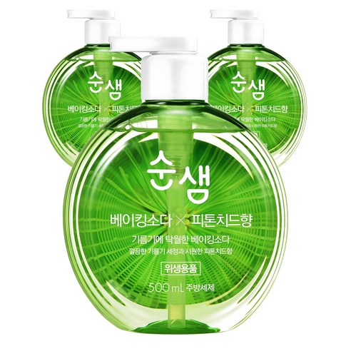 순샘 베이킹소다 피톤치드향 주방세제, 500ml, 3개