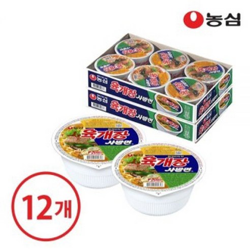   농심 육개장 사발면 86g, 12개