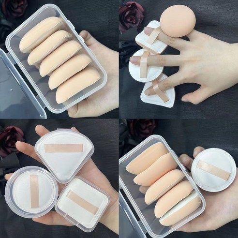 마시멜로 쿠션 파우더 건습 겸용 리퀴드 파운데이션 밀착 메이크업 스폰지 에그, [1봉투]미계란1개(랜덤), 1개