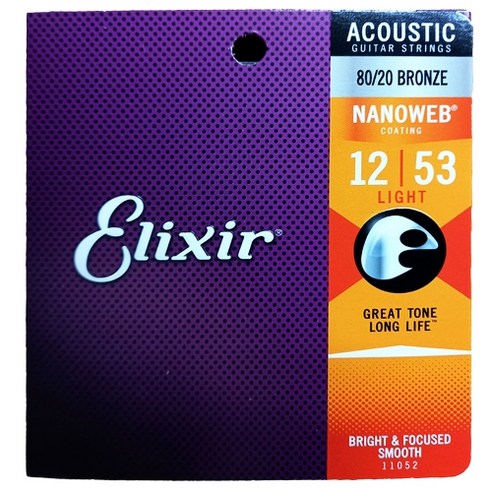 Elixir Acoustic NANOWEB Light (012-053) 엘릭서 나노웹 통기타줄 11052
악기/음향기기 Elixir Acoustic NANOWEB Light (012-053) 엘릭서 나노웹 통기타줄 11052
악기/음향기기