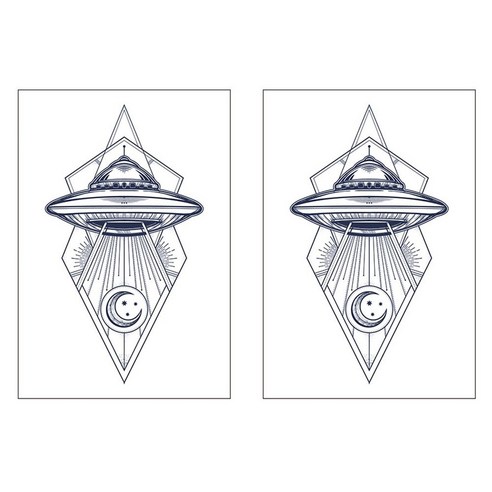 MIR WAY 반영구 리얼 레터링 타투 스티커 헤나 2장세트, XML0052, 2개