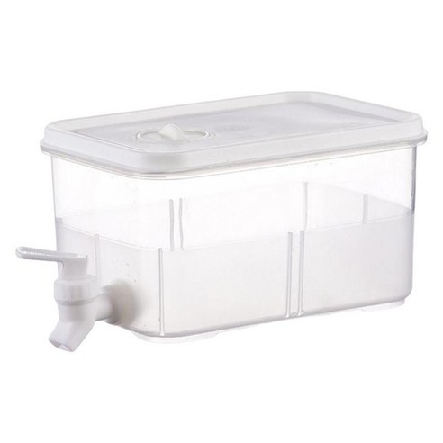 수도꼭지가있는 투명한 시원한 물통 drinkware 음료 디스펜서 플라스틱 냉장고 결혼식 가정 파티를위한 차가운, 분명한, 3L