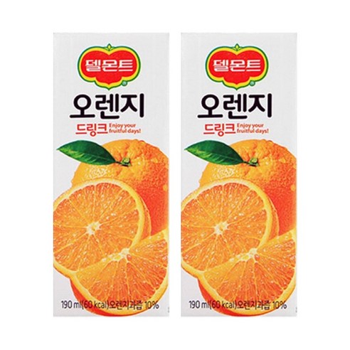 델몬트 드링크 오렌지, 190ml, 62개