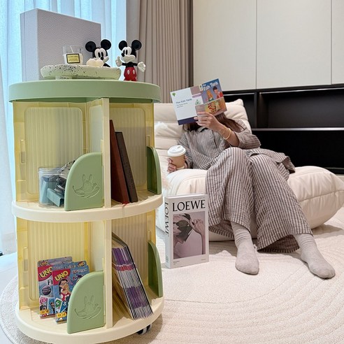 FONOW 회전 책장 하나로 좁은 공간을 넓게, 아이 방을 깔끔하게!