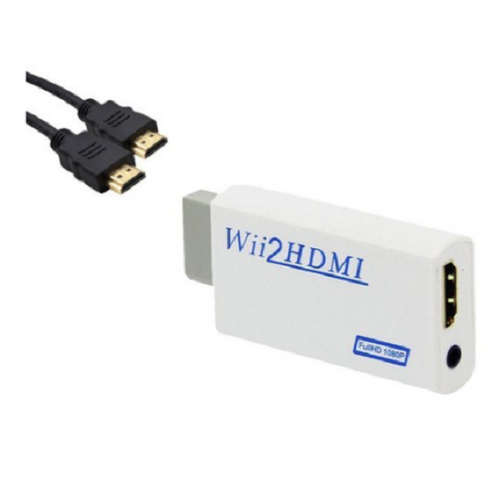 파트스캐너 닌텐도 위 완벽호환 Wii to HDMI 변환 컨버터+HDMI 1.5M 케이블 세트 (색상 흰색으로 출고)