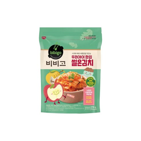 (냉장)비비고 우리아이 한입 썰은김치270gx2개, 270g, 2개