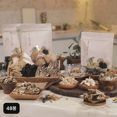 버섯마루 버섯그대로 5종 세트(48봉), 1개