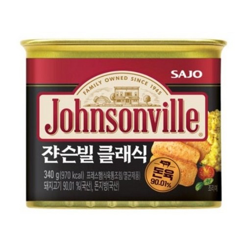 국내산 돼지고기로 만든 쟌슨빌 클래식, 340g, 1개