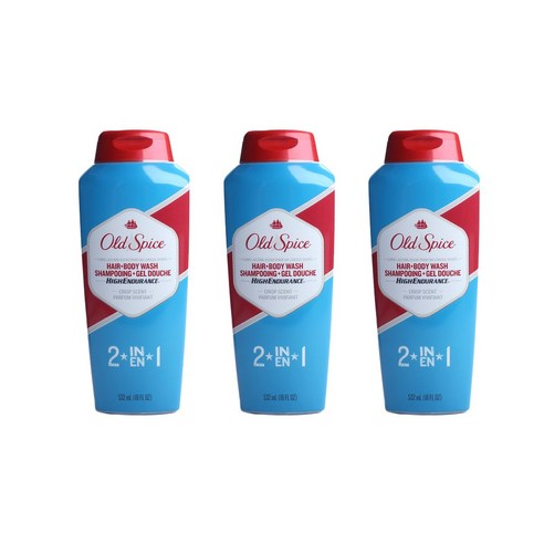 올드스파이스 하이 인듀어런스 헤어+바디 워시 상쾌한 향, 532ml, 3개