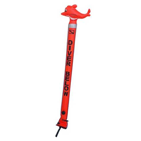 YSSHOP 스쿠버 다이빙 표면 마커 부표 SMB 수중 안전 부표, 오렌지 6FT