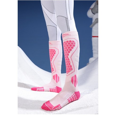스포츠양말 남자 여성 장목 방수 기능성 스키 보드 양말 Snowboard Socks, Pink, 1개