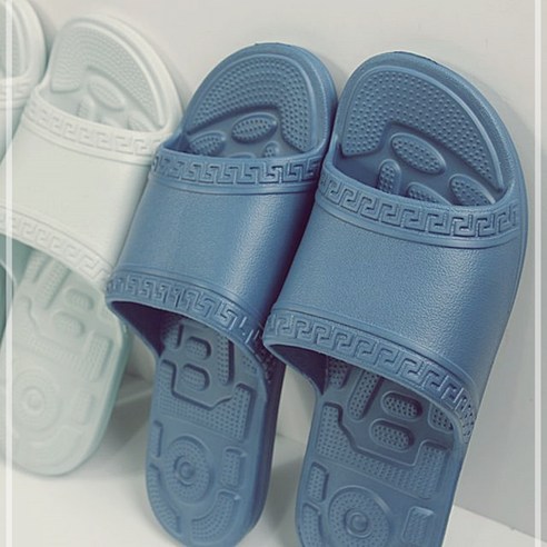 노바 지압 마사지 슬리퍼 (남성용) 미끄럼방지 사무실화 병원슬리퍼 학교슬리퍼 거실화, 네이비