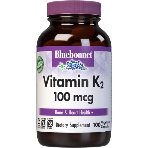 BlueBonnet Vitamin K2 Vegetarian Capsules 100 Count, 1개, 100정