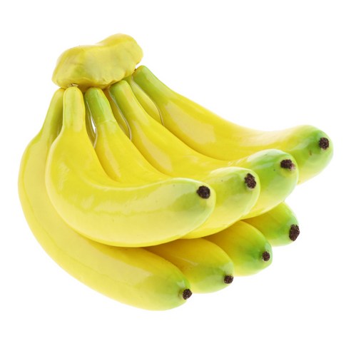 THE VEDO SHOP 시뮬레이션 8pc/set 인공 과일 가짜 바나나, 옐로우, 거품