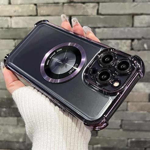 아이폰 15 Pro Max 맥세이프 무선충전 케이스 – 렌즈보호 마그네틱 폴거버 케이스 (퍼플), 아이폰 14 Pro용 1개 included 아이폰15프로 아이폰 15 Pro Max 맥세이프 무선충전 케이스 – 렌즈보호 마그네틱 폴거버 케이스 (퍼플), 아이폰 14 Pro용 1개 included 아이폰15프로