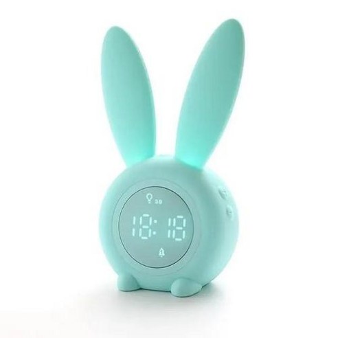 토끼 책상용 LED 인공태양 알람시계 및 무드등 – 블루 토끼 책상용 LED 인공태양 알람시계 및 무드등 – 블루