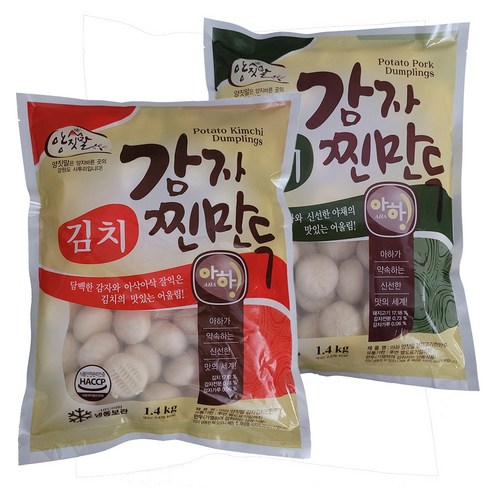 (주)아하식품 * 오후5시마감 (도착예정일과 다름) 감자고기찐+감자김치찐 총2.8Kg, 1개