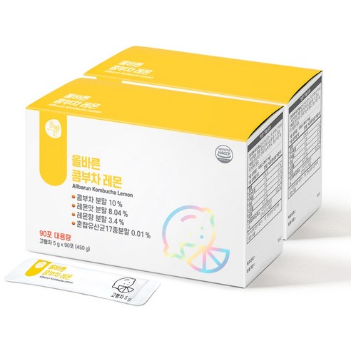 올바른 콤부차 레몬, 30개, 5g