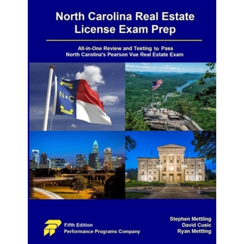 (영문도서) North Carolina Real Estate License Exam Prep: All-in-One Review and Testing to Pass North Car... Paperback, Performance Programs Compan..., English, 9781955919678