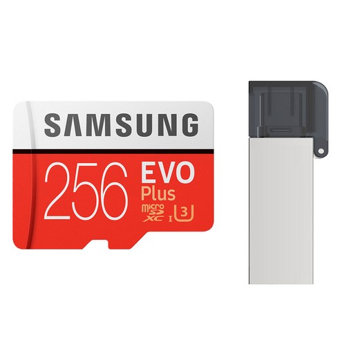 삼성전자 정품 마이크로SD 카드 EVO플러스 128GB SD카드 + C타입 OTG리더기 Z1, 256GB
