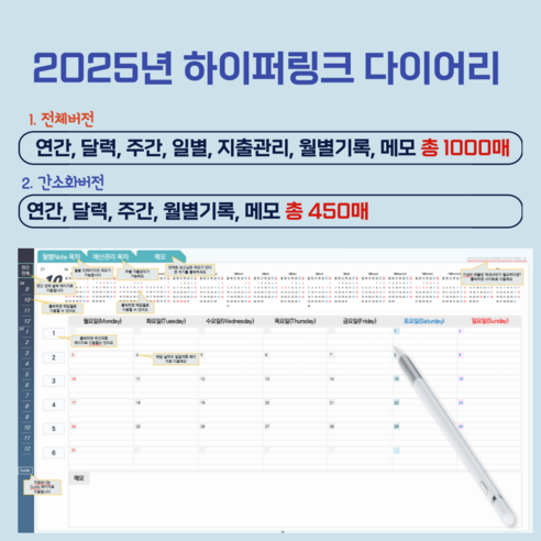 굿노트? 노트쉘프? 아이패드 다이어리 유목민 생활, 이제 종착역! (2025년 하이퍼링크 다이어리 사용 후기) 2025굿노트다이어리