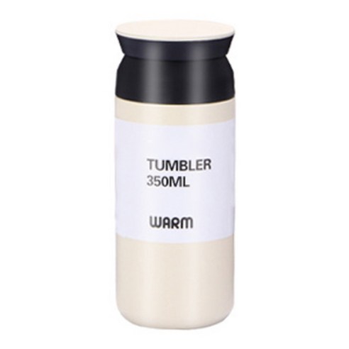 위베이지크 어디서나쏙 예쁜 진공 텀블러, 아이보리, 350ml