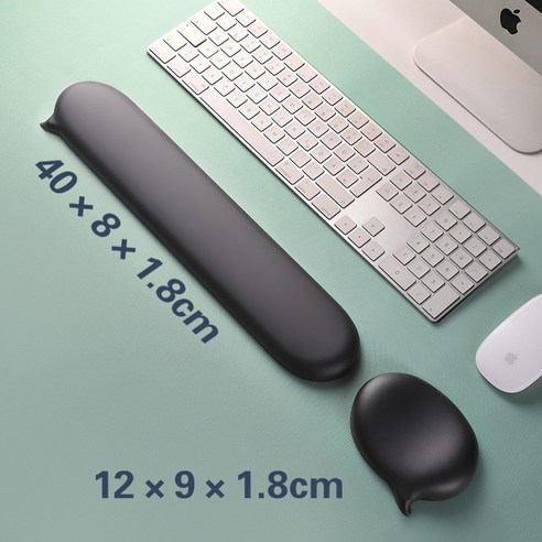875v 키보드 마우스 젤리 팜레스트 받침대 미끄럼방지 손목 보호 쿠션 손목패드 챗버블, 1세트, 블랙