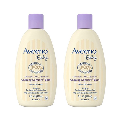 아비노베이비 카밍 컴포트 배스 라벤더 & 바닐라 향, 236ml, 2개