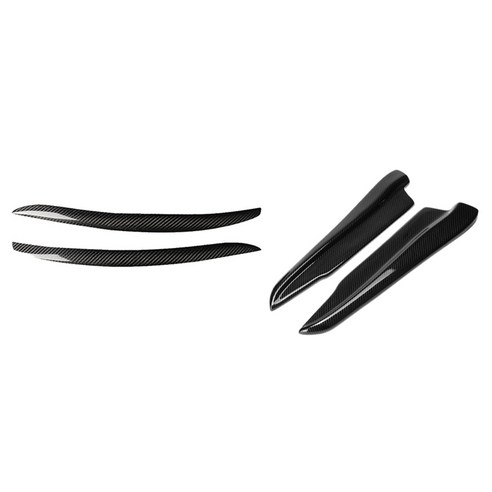 탄소 섬유 헤드 라이트 눈꺼풀 눈썹 덮개가 탄소 섬유 봐 리어 범퍼 립 스플리터 winglet 앞치마, 하나, 보여진 바와 같이
