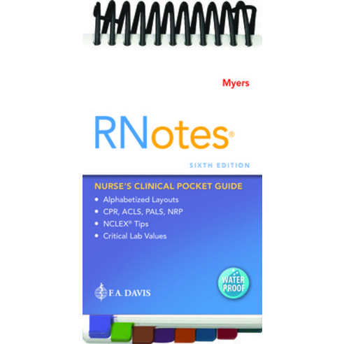 (영문도서) Rnotes(r): Nurse''s Clinical Pocket Guide Spiral, F. A. Davis Company, English, 9781719646253
