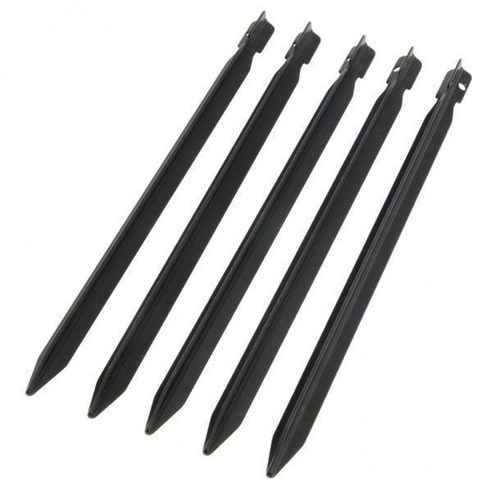 2x5pcs 23cm 알루미늄 캠핑 텐트 스테이크 못 삼각형 접지 손톱 블랙