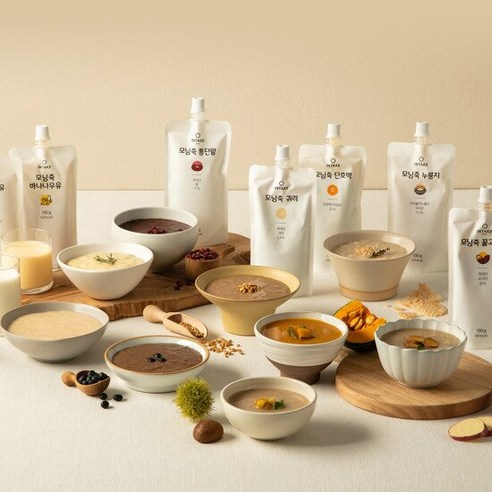 인테이크 아침식사 모닝죽 알밤 130g 7팩, 단호박 130g x 7팩, 7개
