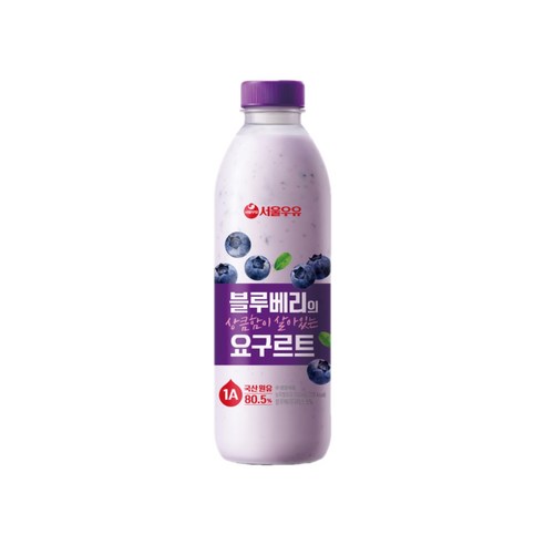 서울우유 블루베리의 상큼함이 살아있는 요구르트 750ML 6개세트 우유청년, 6개