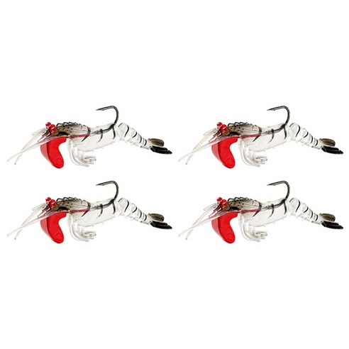 Xzante 가짜 낚시 미끼 바다 루어 후크가있는 생체 공학 소프트 7cm/12.5g 시뮬레이션 새우 모양의 미끼-A