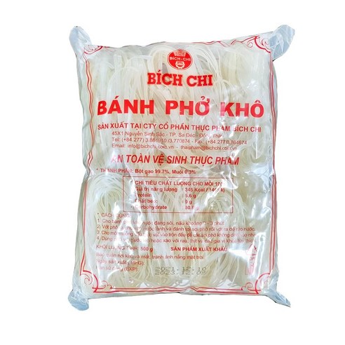 베트남쌀국수 비치치 반포코 4mm 쌀국수면 500g BICH CHI Banh Pho Kho, 20개