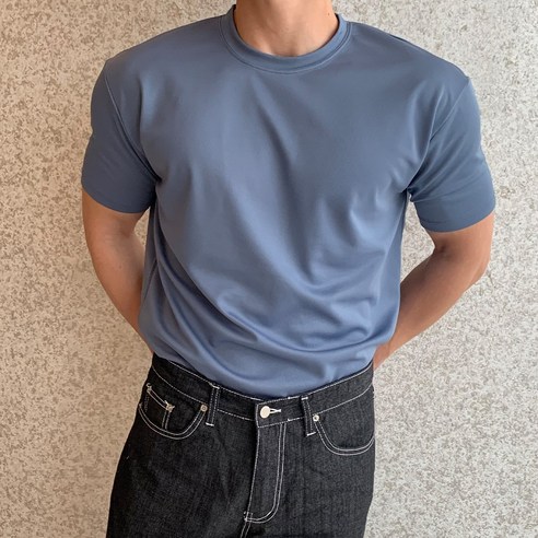 베럴댄나우 남자 링클프리 헬스 운동 무지 머슬핏 반팔티