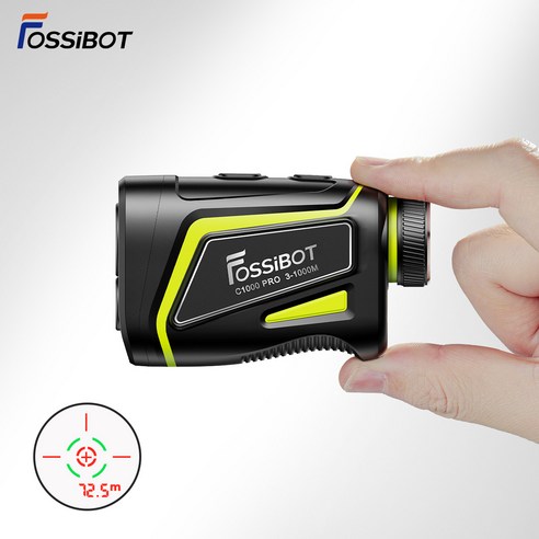 FossiBot C1000PRO 골프 레이저 거리계 초소 초경량 2컬러 OLED 최대 1000m 0.06초 마그넷 거리 계측기 슬로프 모드 고저차 핀록 방수 충전식