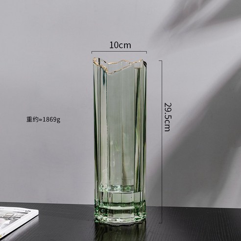 DFMEI 심플한 아이디어 투명 빗살무늬 유리 화병 워터 키움 생화병 장미 백합화 거실 티테이블 식탁세트, 색깔14, 중간