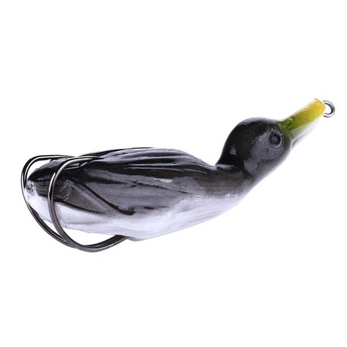 10.5cm 소프트 낚시는 3D 오리 떠 다니는 미끼 크랭크 베이트 태클 떠 다니는 Weedless Baits Kit, 01, 실리콘