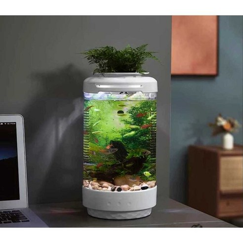 고양이아쿠아리움 냥쌤 캣플렉스 어항 물멍 캣플릭스, 상세 페이지 참고, 바다 17x17x32cm