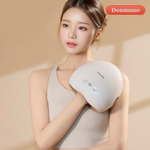 Donmmo 돈모 온열 손마사지기 핸드 안마기 무선 온열 손가락분리형 안마기, 화이트