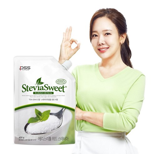 펄세스 소유진 스테비아 스위트 파우치 1kg(400g x 2개+200g), 400g, 1세트