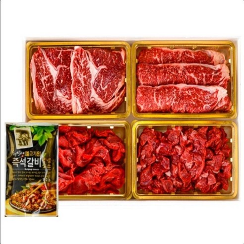 쇠고기집 육즙이 진한 프리미엄 한우 선물세트 명절선물, 1세트, 1.2kg