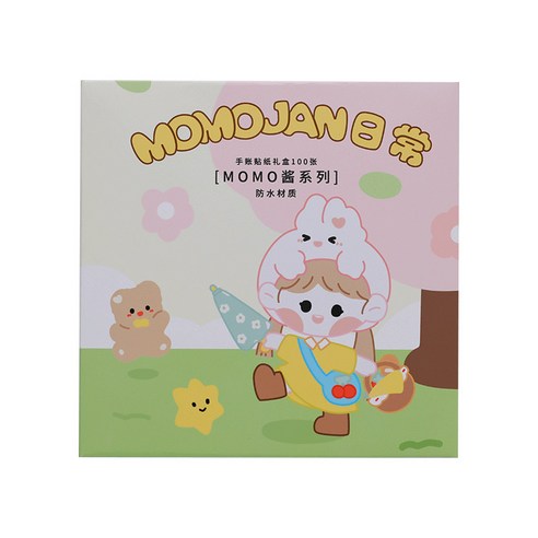 걸스코코 달콤소녀와소년 다꾸 스티커박스 투명스티커 100장세트 씰스티커 선물박스