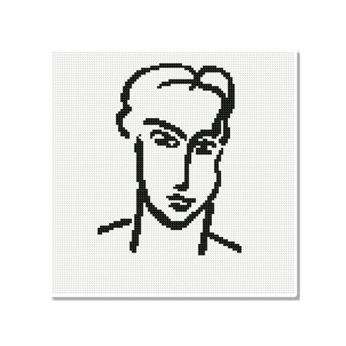 모모픽스 보석십자수 30x30cm 캔버스형 AB비즈, DC04 앙리마티스 드로잉